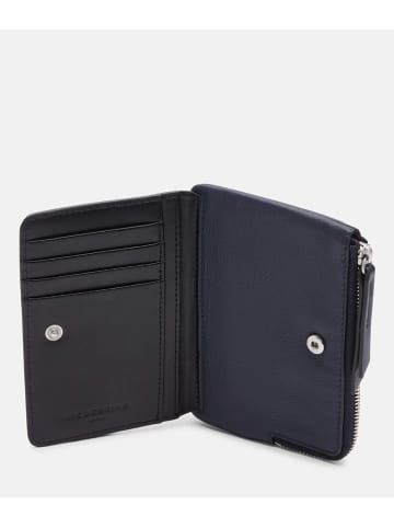 LIEBESKIND BERLIN Leder-Geldbörse "Smilla S" in Dunkelblau - (B)13 x (H)9 x (T)1 cm