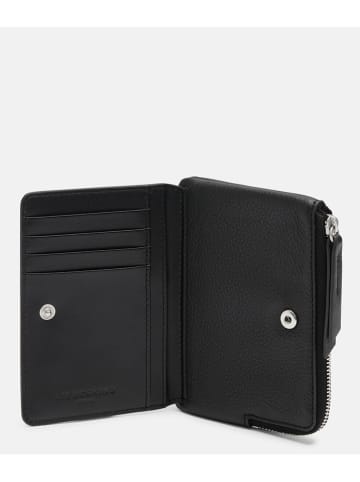 LIEBESKIND BERLIN Leren portemonnee "Smilla S" zwart - (B)13 x (H)9 x (D)1 cm