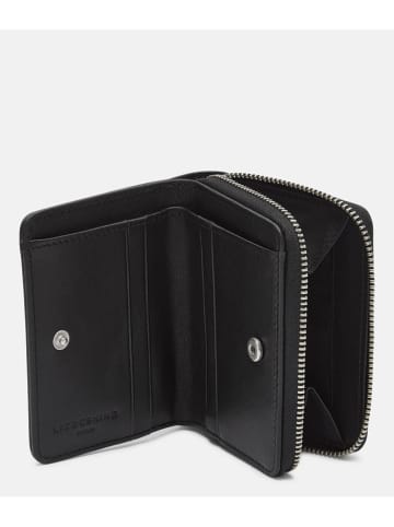 LIEBESKIND BERLIN Leder-Geldbörse "Alexis M" in Schwarz - (B)11 x (H)8,5 x (T)3 cm