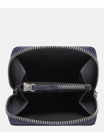 LIEBESKIND BERLIN Leder-Geldbörse "Dot S" in Dunkelblau - (B)10 x (H)8 x (T)2 cm