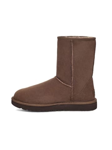 UGG Skórzane botki "Classic Short II" w kolorze brązowym