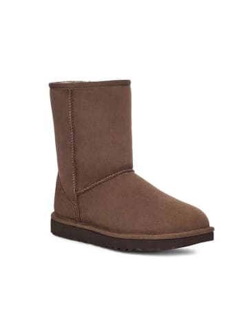 UGG Skórzane botki "Classic Short II" w kolorze brązowym