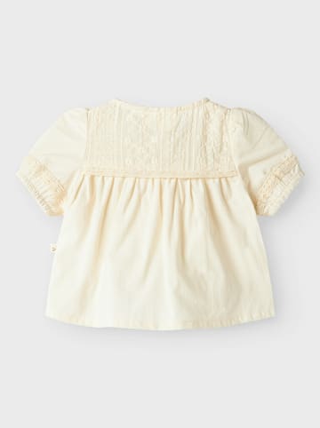 Lil Atelier Koszulka "Daisy" w kolorze kremowym