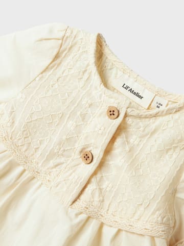 Lil Atelier Koszulka "Daisy" w kolorze kremowym