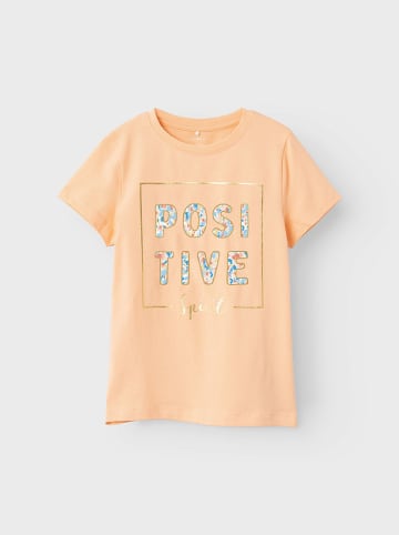 name it 2er-Set: Shirts in Orange/ Weiß