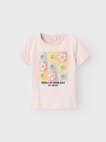 name it 2-delige set: shirts geel/lichtroze