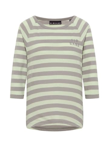ELBSAND Longsleeve "Celin" in Grau/ Grün