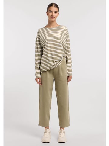 ELBSAND Longsleeve "Tooske" in Taupe/ Weiß