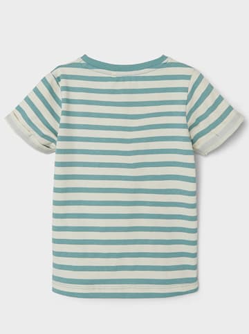 name it 2er-Set: Shirts in Dunkelblau/ Türkis/ Weiß