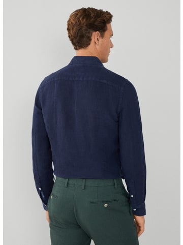 Hackett London Leinen-Hemd - Regular fit - in Dunkelblau