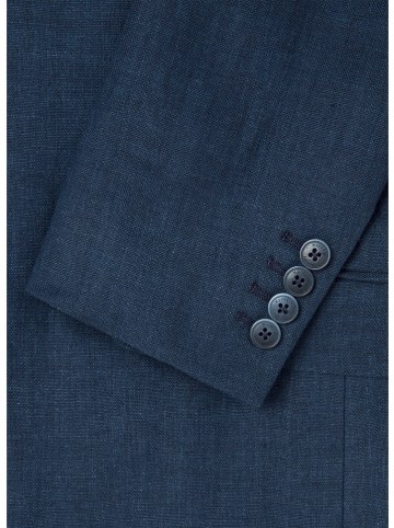 Hackett London Lniany blezer w kolorze granatowym