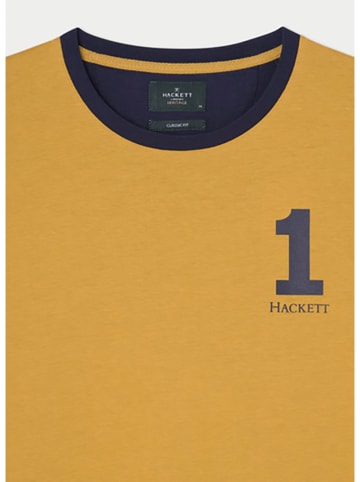 Hackett London Koszulka w kolorze żółto-granatowym