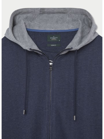 Hackett London Sweatjacke in Dunkelblau/ Grau