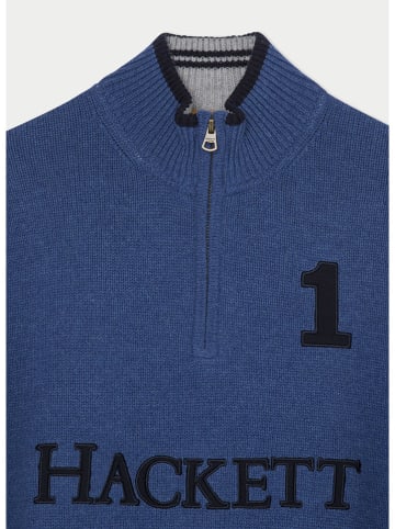 Hackett London Wollpullover in Blau