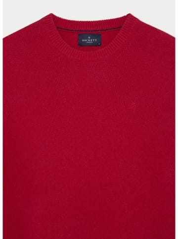 Hackett London Wełniany sweter w kolorze czerwonym