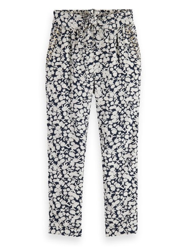 Scotch & Soda Spodnie w kolorze granatowo-białym