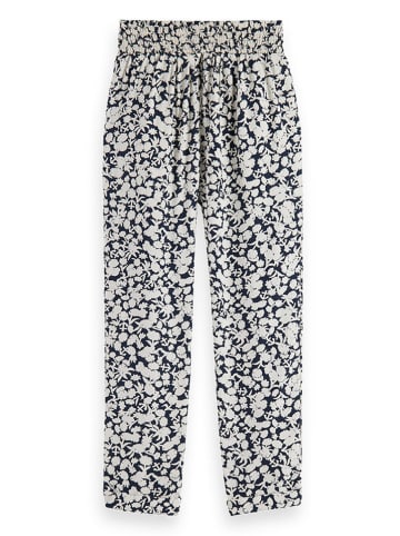 Scotch & Soda Broek donkerblauw/wit