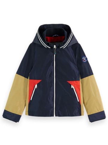 Scotch & Soda Regenjacke in Dunkelblau/ Beige