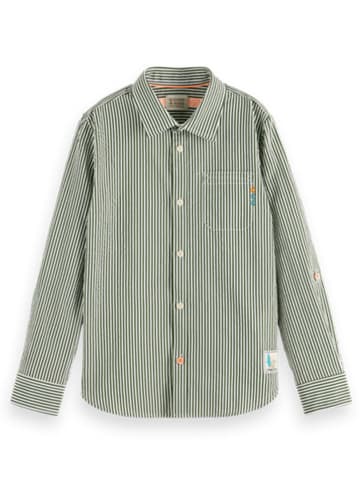 Scotch & Soda Hemd - Regular fit - in Khaki/ Weiß