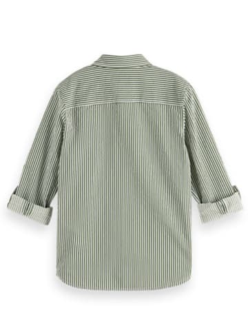 Scotch & Soda Hemd - Regular fit - in Khaki/ Weiß