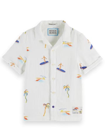 Scotch & Soda Hemd in Weiß/ Gelb