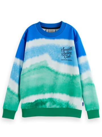 Scotch & Soda Sweatshirt in Grün/ Weiß/ Blau