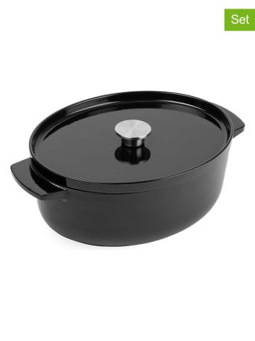 KitchenAid 2tlg. Set: Bräter  in Schwarz - (B)37 x (H)31 x (T)14 cm