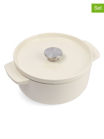 KitchenAid 2tlg. Set: Bräter  in Creme - 3,3 l