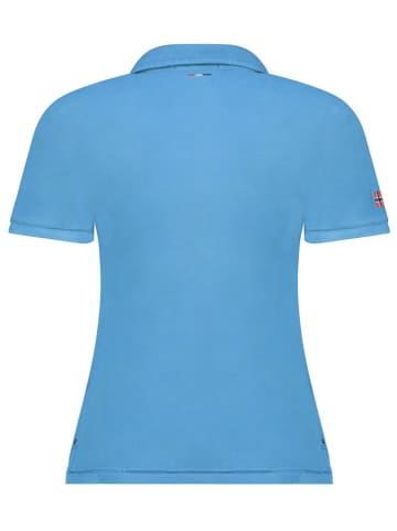 Geographical Norway Koszulka polo "Kars" w kolorze niebieskim