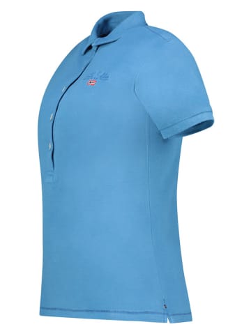 Geographical Norway Koszulka polo "Kars" w kolorze niebieskim