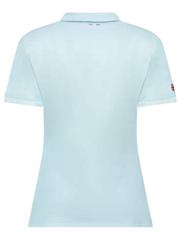Geographical Norway Koszulka polo "Kars" w kolorze błękitnym