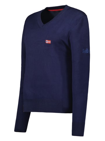 Geographical Norway Sweter "Falonne" w kolorze granatowym
