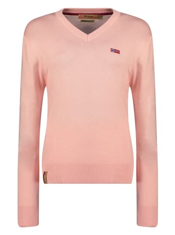 Geographical Norway Sweter "Falonne" w kolorze jasnoróżowym