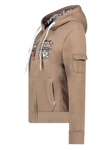 Geographical Norway Sweatvest "Fabeaute" lichtbruin