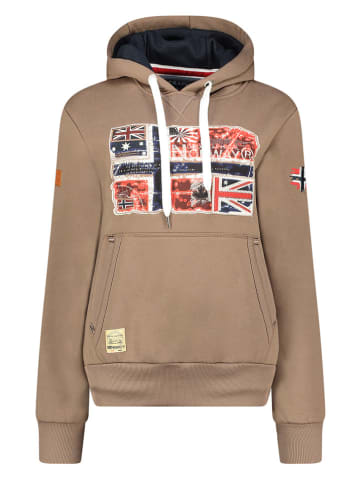 Geographical Norway Hoodie "Gpepe2" in Hellbraun
