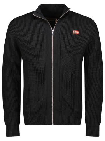 Geographical Norway Cardigan "Flexible" in Schwarz