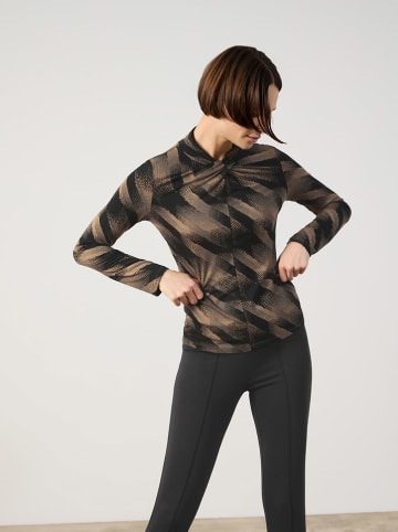 TAIFUN Longsleeve in Braun/ Schwarz