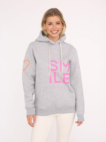 Zwillingsherz Hoodie "Alissa Herz" in Grau