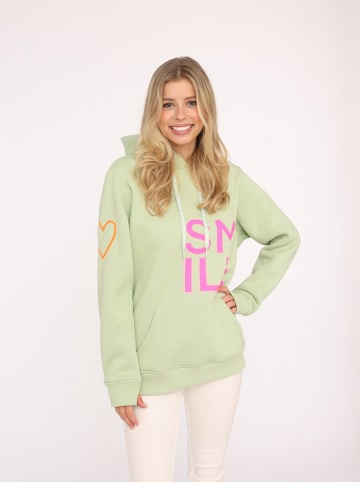 Zwillingsherz Hoodie "Alissa Herz" in Hellgrün