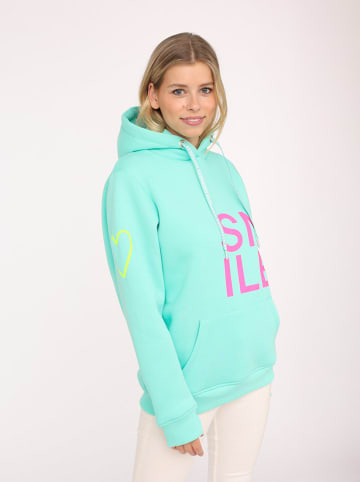 Zwillingsherz Hoodie "Alissa Herz" in Türkis