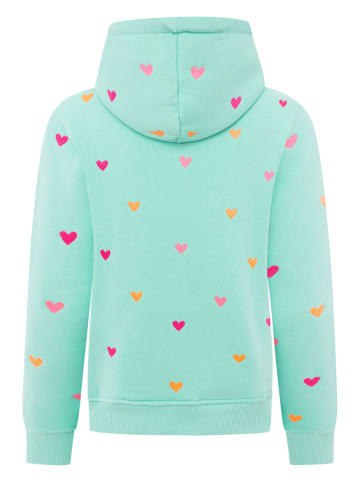 Zwillingsherz Hoodie "Hearts" in Türkis
