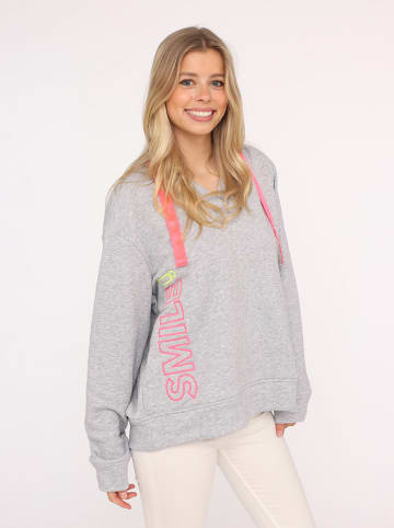 Zwillingsherz Hoodie "Smile" in Grau