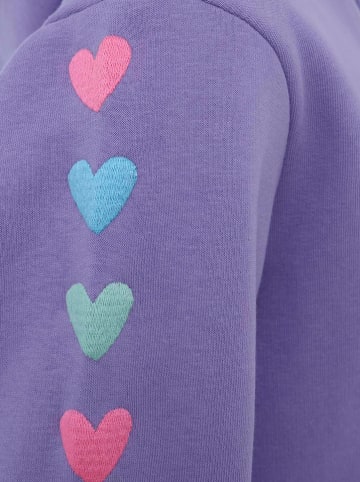 Zwillingsherz Hoodie "Hearts & Love" paars