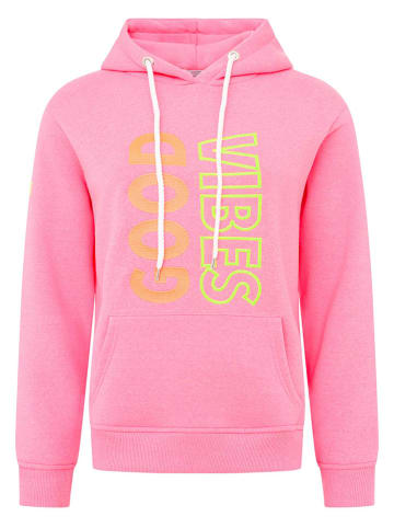 Zwillingsherz Hoodie "Good Vibes" in Rosa