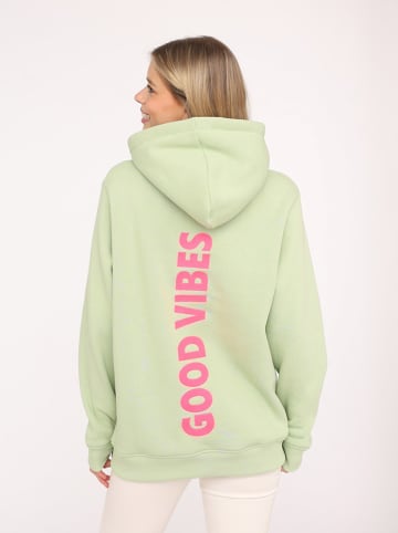 Zwillingsherz Hoodie "Sarah" in Hellgrün