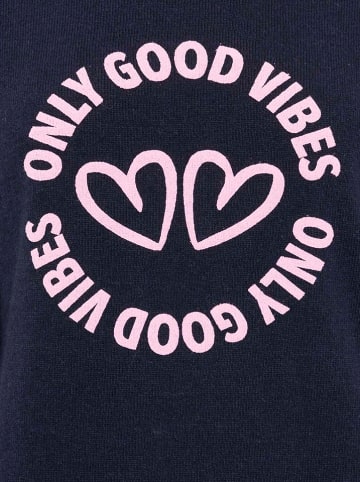 Zwillingsherz Trui "Love and Happiness" donkerblauw