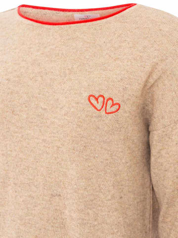 Zwillingsherz Pullover "Doppelherz" in Beige