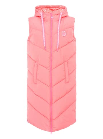 Zwillingsherz Doorgestikte bodywarmer "Moin" oranje