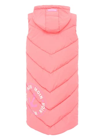 Zwillingsherz Doorgestikte bodywarmer "Moin" oranje