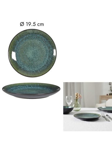 every ware 6er-Set: Dessertteller in Blau/ Grün - Ø 19,5 cm